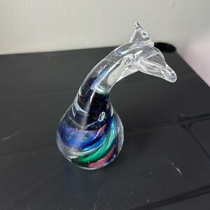 Whale tail paper weight signed MP